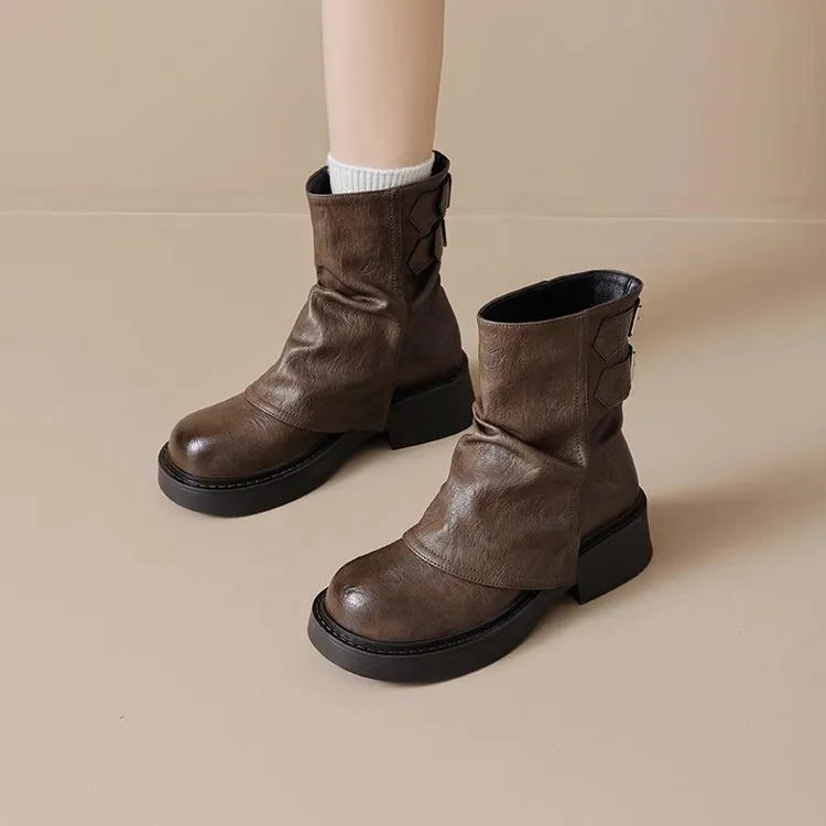 厚底长靴女2025春秋新款不过膝长筒靴小个子裤管靴女松糕底骑士靴