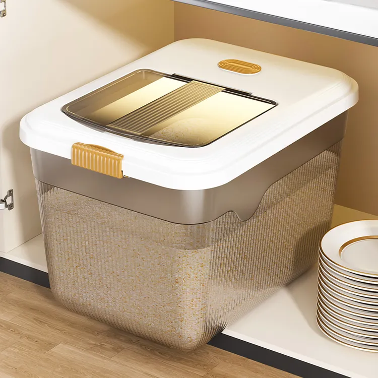 米桶防虫防潮密封储米箱透明大容量家用米缸杂粮桶面桶面粉储存桶
