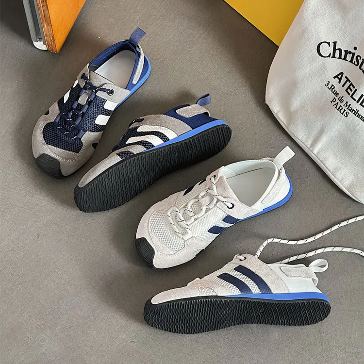 韩版阿甘鞋轻便拼色运动休闲鞋2025夏季爬山运动鞋透气防滑德训鞋