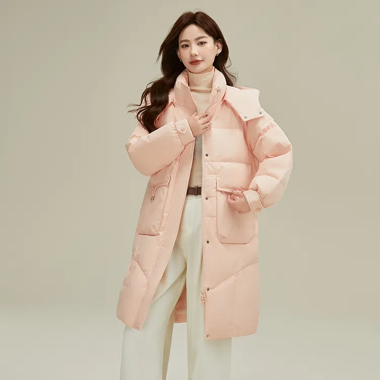 QP【小小专享】韩版过膝收腰显瘦长款羽绒服 809/PP01