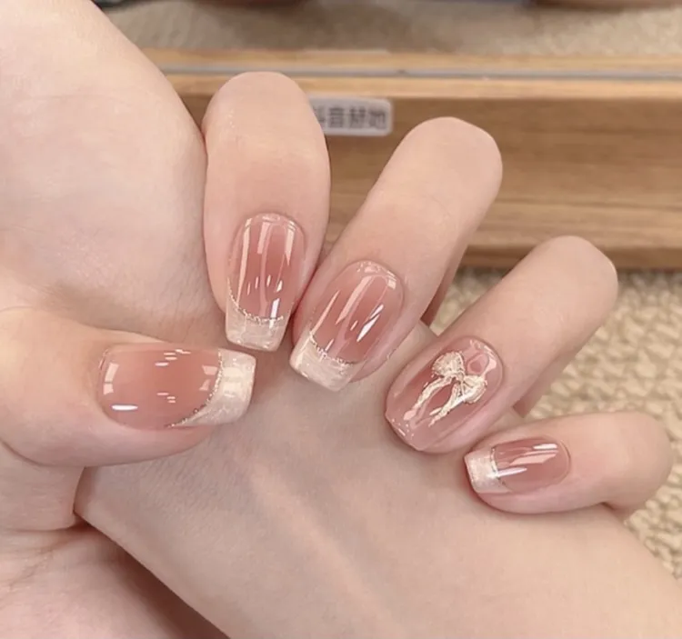 【金玉腰】新年必备溜边法式千金纯手工美甲高级感美甲片穿戴甲甲片