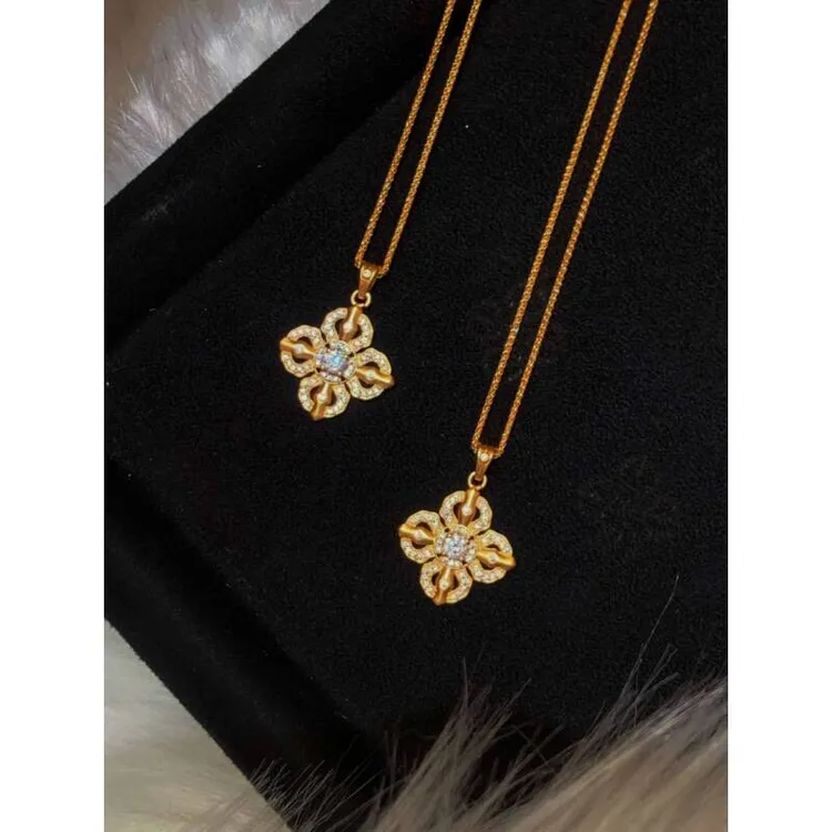 铜合金吊坠 新中式国潮风丨点钻十字金刚杵项链吊坠 R002