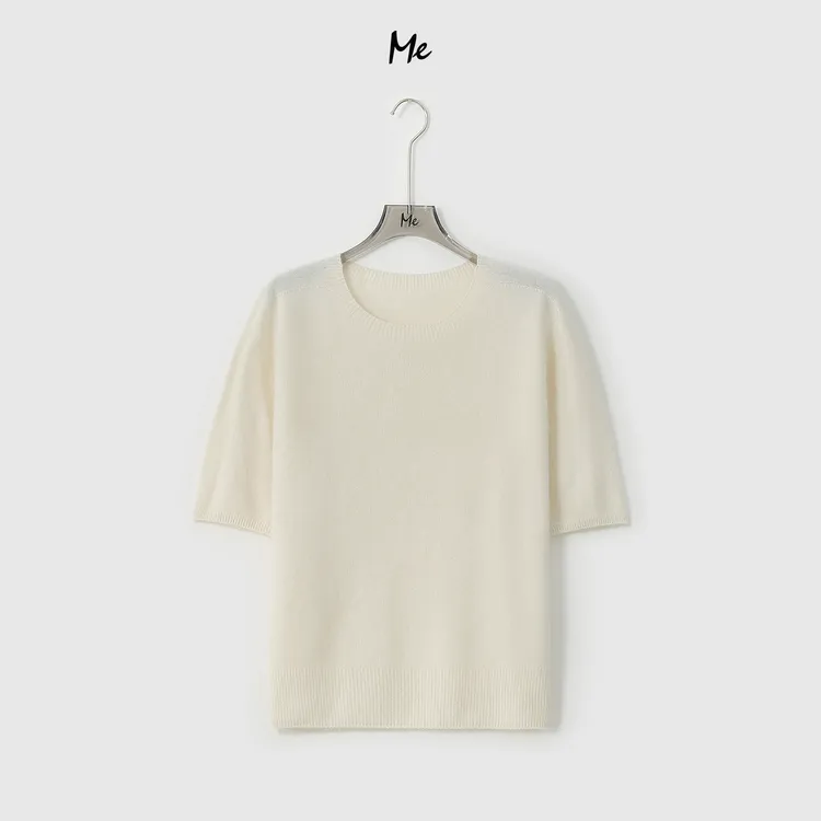 ME【奶团衫】绵羊毛山羊绒混纺巨软极简时尚百搭拉毛毛衣MESA3246