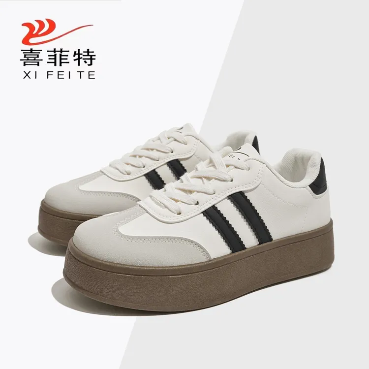 喜菲特德训鞋秋冬新款女鞋厚底鞋2025美式鞋子时尚休闲百搭增高