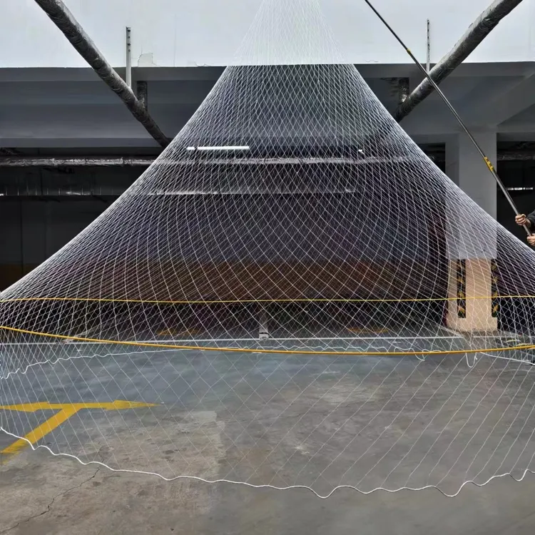 无人机空投渔网直径4米地形网，大深兜可折叠