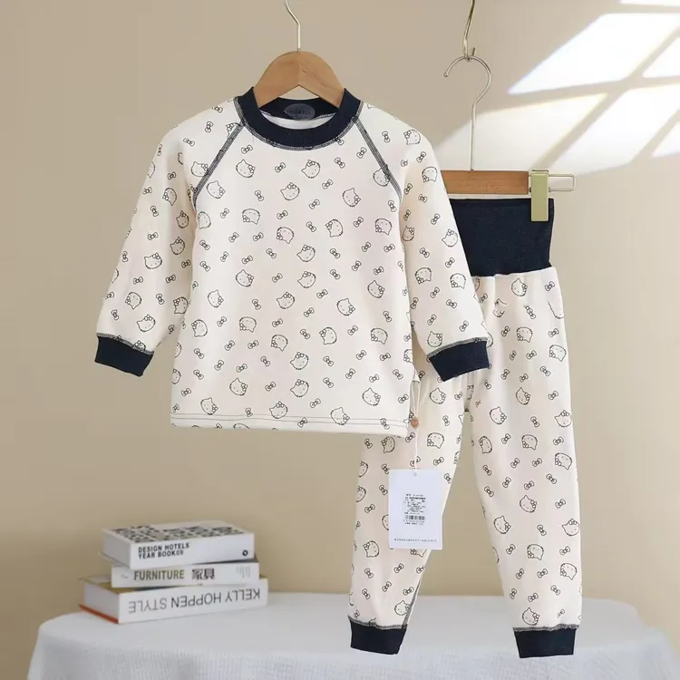 KOXKIZAK童装纯棉儿童保暖内衣裤加厚