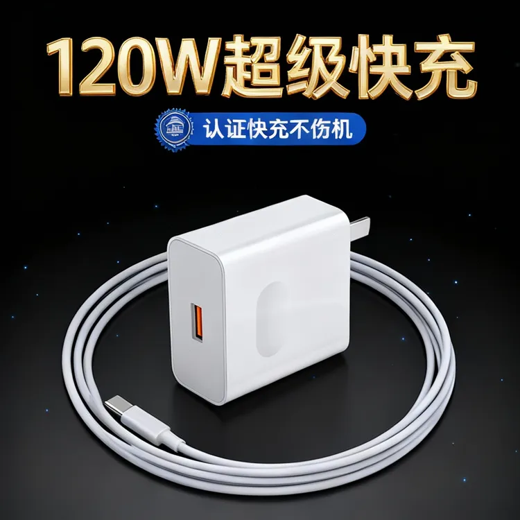 超级快充66W-120W充电器及加粗充电线适用于安卓手机不伤机快速