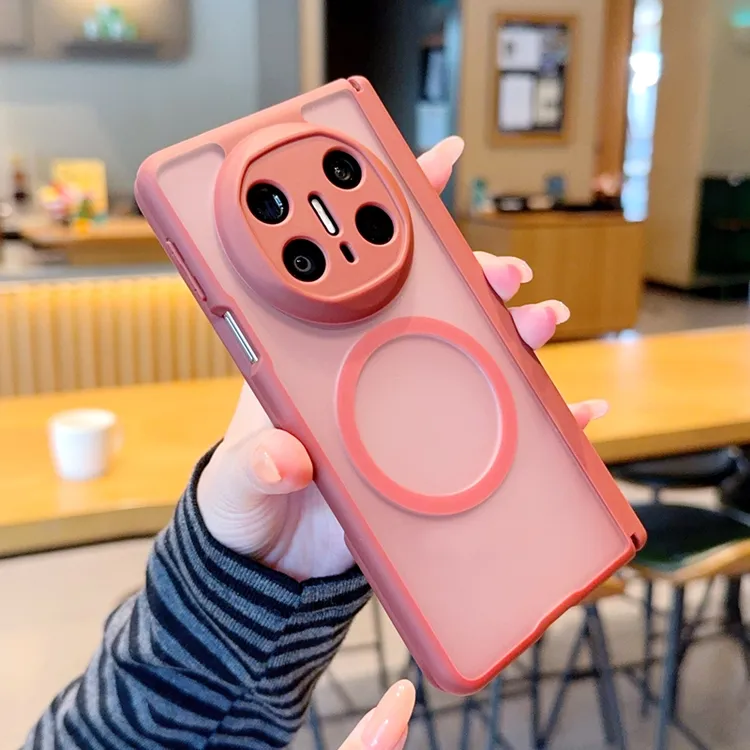 适用华为MateX6手机壳mateX5磁吸磨砂肤感双中轴全包x3后壳潮软壳