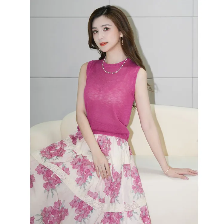 COCO BECCI【蔷薇少女】多巴胺时尚百搭显瘦两件套裙子CFLJC154054