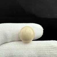 J1177天然猛犸 芝士皮圆珠12.5mm一物一图 假一罚十