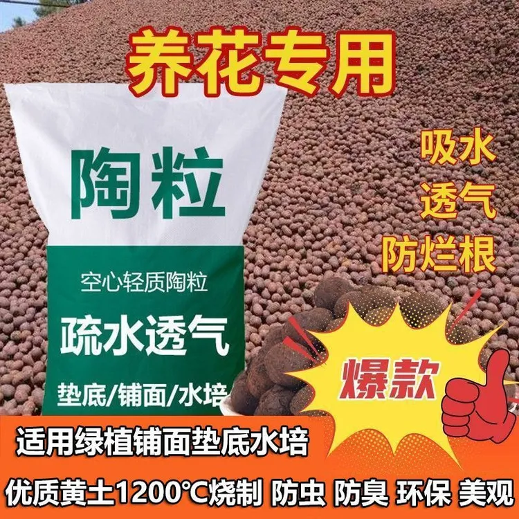 【买10升送10升】陶粒中号轻质陶粒铺面垫底营养土园艺透气陶土粒商品图