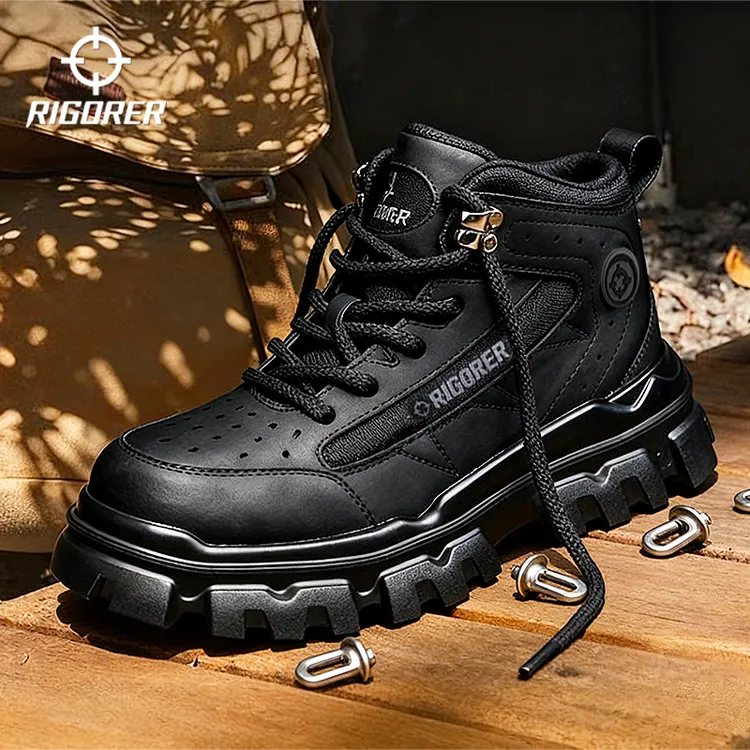 RIGORER/准者准者2025秋冬新款马丁靴舒适厚底增高百搭男款鞋子