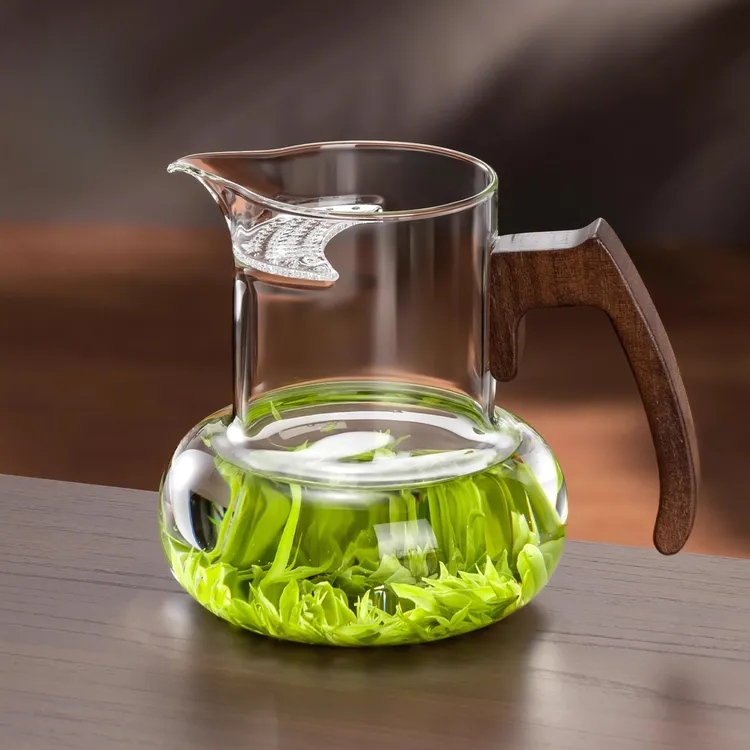 月牙公道杯泡茶杯茶水分离过滤专用绿茶分茶泡茶器功夫茶具玻璃杯