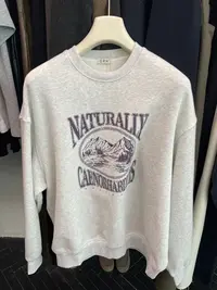 温柔瑶-GW秋款福利#复古美式印花宽松百搭卫衣kc#096