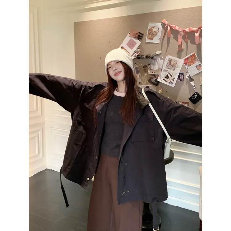 甜辣多多【秋风纪事】高品质工装夹克女2025秋季新款宽松休闲外套女