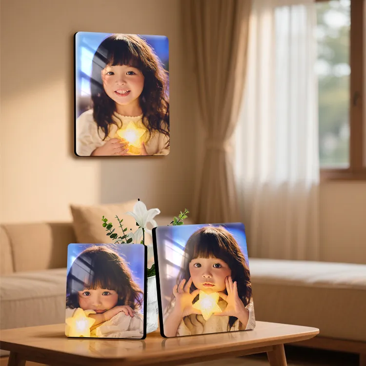 16寸挂墙相框拍一发三私人定制高清照片做成水晶相框家居摆台摆件