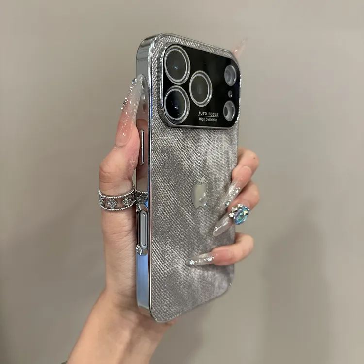苹果17带镜头膜大视窗手机壳适用iPhone16promax高档15全包14电镀