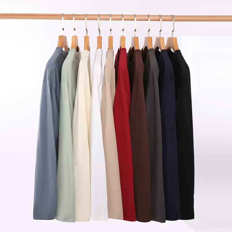 240克重磅新疆长绒棉男女同款休闲净版长袖T恤