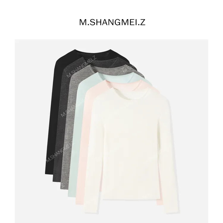 M.SHANGMEI.Z/沐熙【无微不至】美大哥舒适显瘦羊毛打底上衣X113304