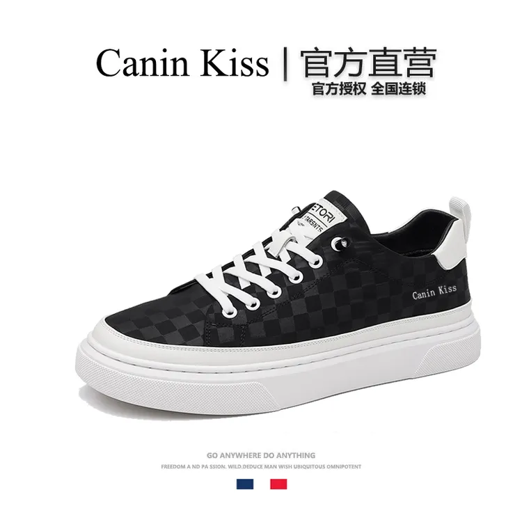 法国Canin Kiss官方奢侈休闲鞋男秋季新款透气运动一脚蹬懒人板鞋