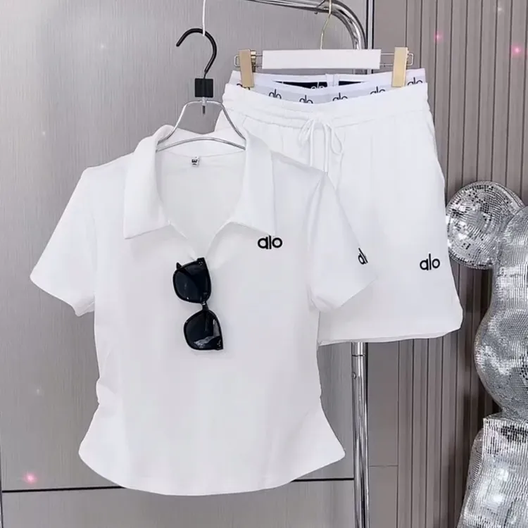 时尚夏季休闲运动套装Polo2025领收短袖上衣两件套