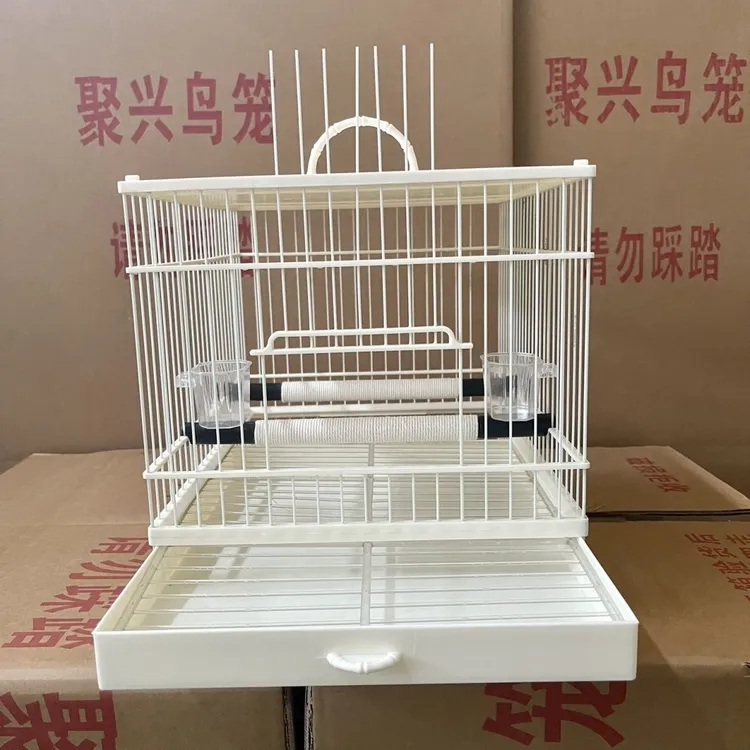 聚兴颠颏笼ABS塑钢鸟三公分抽屉34-27-28笼子