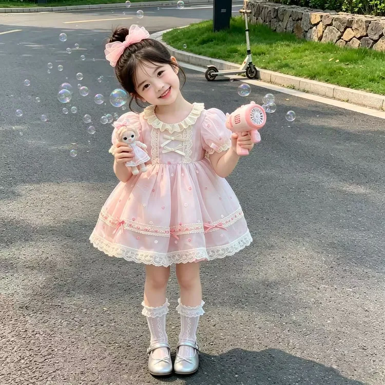 女童洛丽塔公主裙2026夏季周岁礼服小童洋气生日裙子女宝宝连衣裙