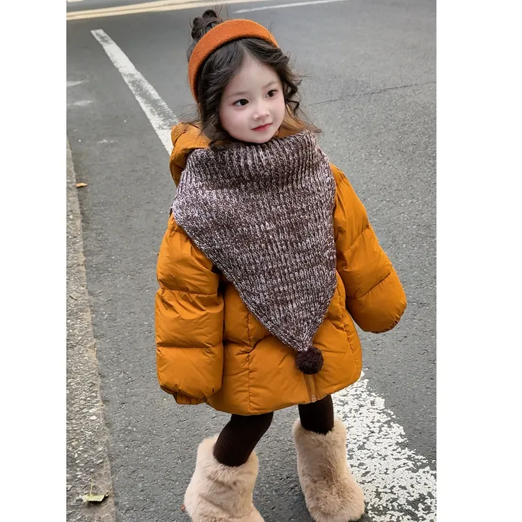 【酱瓜藤】南瓜精灵！原创巨显白男女宝中长款尖尖帽厚棉服棉袄