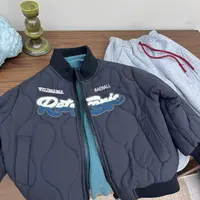 vilimama2025秋冬款男童毛巾绣棒球服绗棉夹棉小棉袄D85042