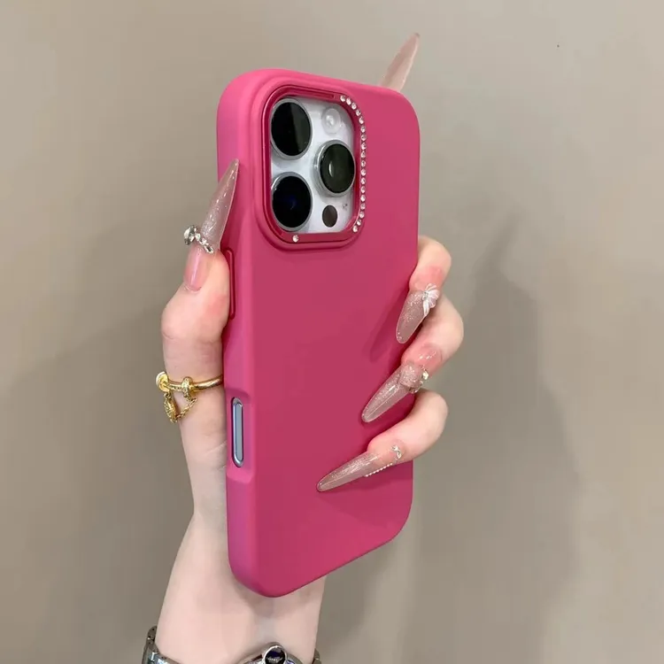 液态硅胶点钻镜头适用iPhone16promax手机壳15pro时尚14防摔13软