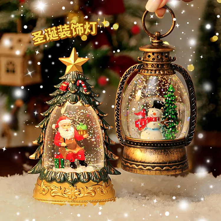 圣诞节装饰灯老人雪人树小夜灯礼物桌面布置氛围感摆件礼品礼盒装