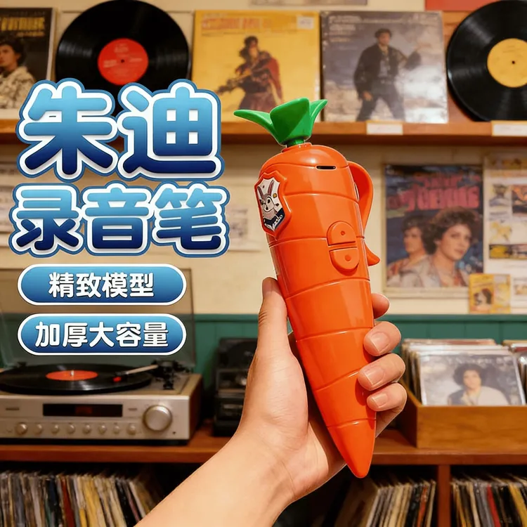 动物城同款朱迪胡萝卜录音笔兔子圆珠笔小学生可爱可录音网红玩具