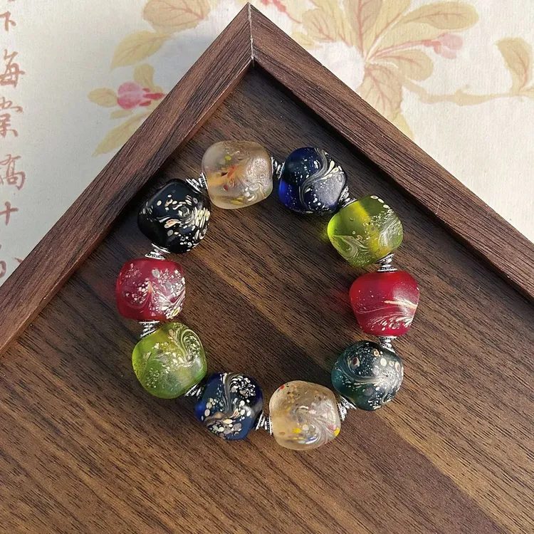 老琉璃多宝八棱凤尾琉璃手串6052103