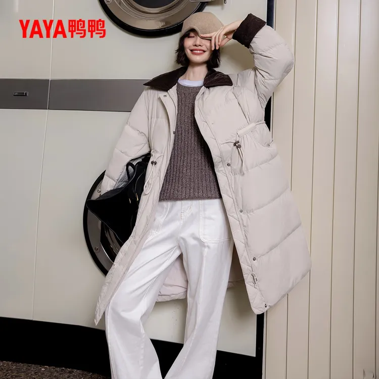 YAYA/鸭鸭羽绒服2025新款正品女款新国标90绒保暖时尚高级外套