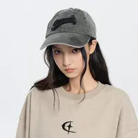 QUARTER IN NIGHT 刺绣帽子复古纯棉情侣做旧遮阳水洗棒球帽