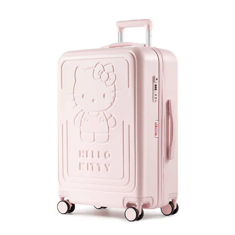 银座正版联名女学生可爱粉色拉杆箱银座hello kitty旅行箱24寸