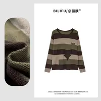 BILIFU/必丽肤 2025新款通勤风套头拼色针织秋季休闲百搭上衣1210