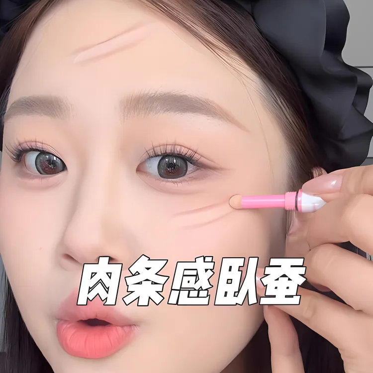 弯月双头卧蚕笔自然勾勒嘭嘭感韩系卧蚕下至日常百搭平价卧蚕笔