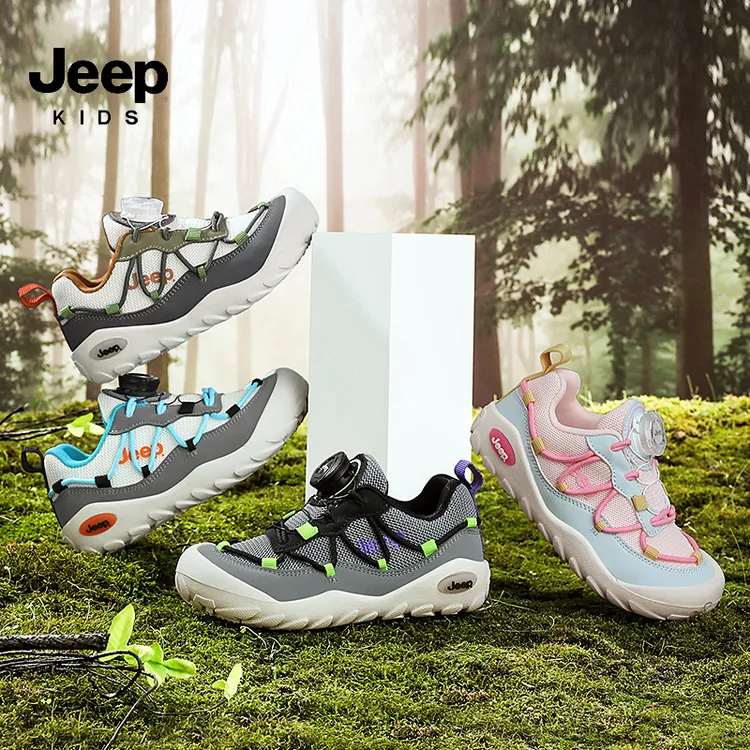 JEEP2025春季新款儿童运动鞋防滑透气休闲户外女童休闲鞋男女同款