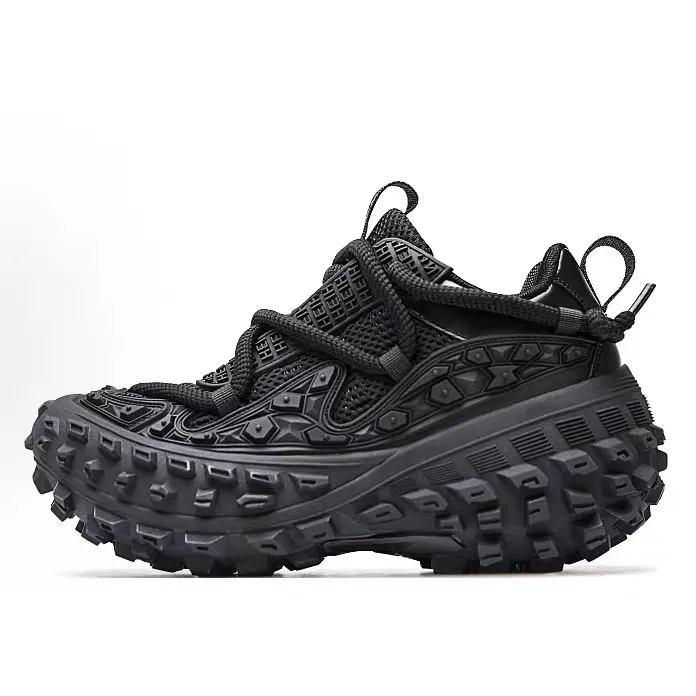 巴黎风厚底增高7cm老爹鞋男女情侣款机甲轮胎底透气运动休闲潮鞋