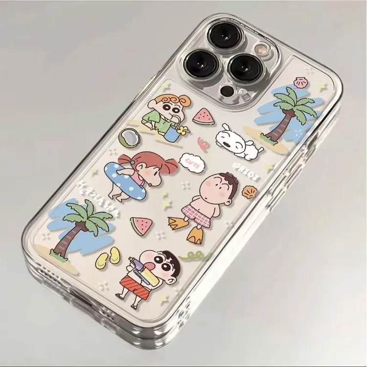 小新海滩适用于iPhone14/15/16手机壳x/xs透明11/12/13plus软壳6s