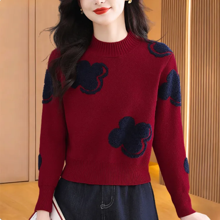 2025新款潮牌女装短款洋气卡腰针织衫内搭减龄上衣小个子打底毛衣