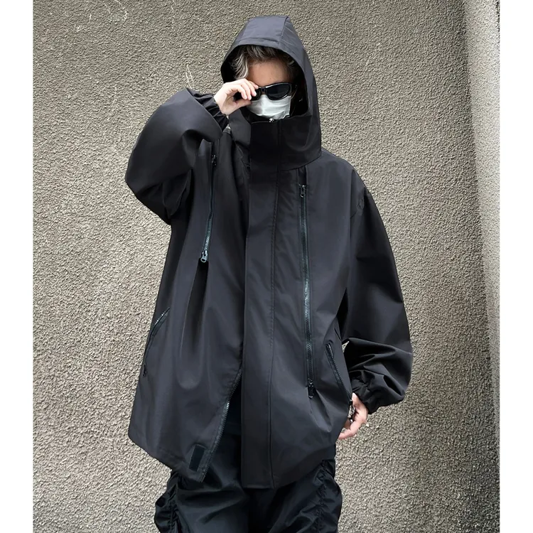 户外运动防风防水保暖三合一可脱卸内胆宽松冲锋衣男女款