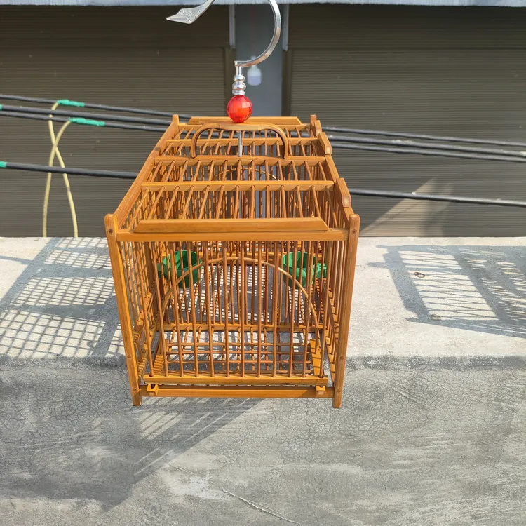 黄豆鸟绣眼鸟用两门机关踏板踏笼适合上山使用