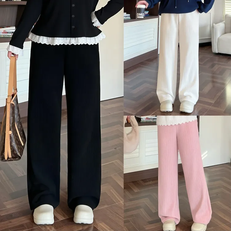 花契“神明少女”大码女装冬季显瘦200斤胖mm时尚加厚休闲裤5555-F