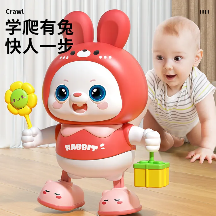 【新疆包邮乌市发货】0一1岁婴儿玩具电动兔子跳舞宝宝练习抬头训练