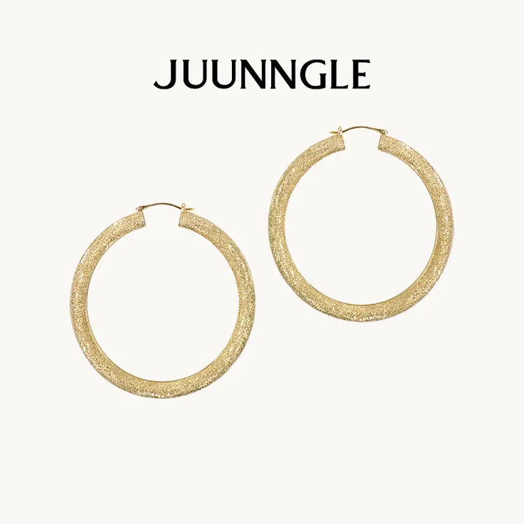 【小米专属】  JUUNNGLE洲谷鎏沙圆环耳钉