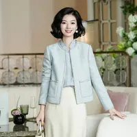 西子/【风华正茂】法式气质小香风亚麻棉外套/WTBH2030