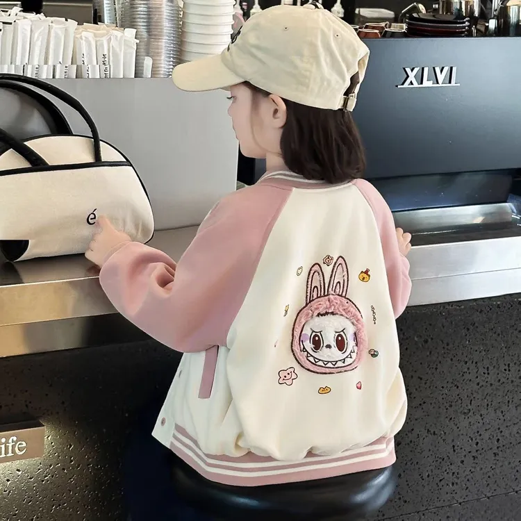 女童棒球服外套2025春秋休闲新款秋装夹克儿童宝宝上衣洋气棒球潮