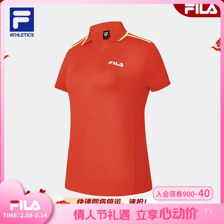 Fila/斐乐女子2024夏季新款户外健身运动针织短袖T恤A11W431113F